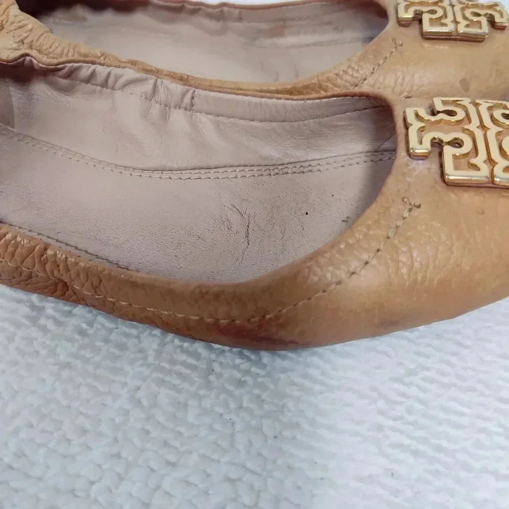Tory Burch signature tan ballet flats 7